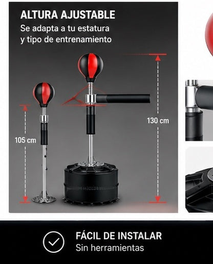 Soporte de boxeo con bola de reflejos