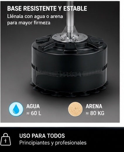 Soporte de boxeo con bola de reflejos